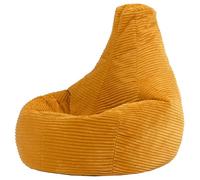 icon Dalton Pouf Bambini, Giallo, Velluto a Coste, Poltrona Sacco con Riempimento Incluso, Sedia Bambini, Mobili Camera da Letto