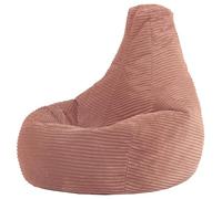 icon Dalton Pouf Bambini, Rosa, Velluto a Coste, Poltrona Sacco con Riempimento Incluso, Sedia Bambini, Mobili Camera da Letto