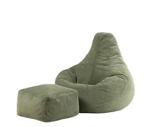 icon Dalton - Pouf e poggiapiedi con imbottitura inclusa, colore: Verde