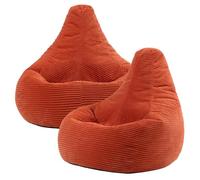 Icon Dalton - Set di 2 pouf a sacco da gioco per adulti con imbottitura, bean bag, in corda, per lounge, camera da letto, soggiorno, mobili