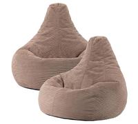 Icon Dalton - Set di 2 pouf a sacco da gioco per adulti con imbottitura, bean bag, poltrona lounge, poltrona lounge, camera da letto, soggiorno, mobili