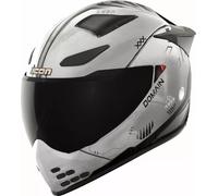 Icon Domain Future Proof Casco, nero-argento, taglia 2XL per maschi