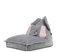 icon Ellie Elephant - Pouf per bambini, motivo animali in corda, grigio, con imbottitura inclusa, per ragazze e ragazzi, sedia per bambini, decorazione per sala giochi, accessori per camera da letto