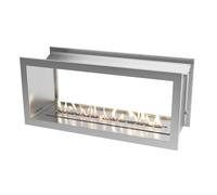 Icon Fires Slimline Firebox Einbaukamin, 7,7 Kw , Acciaio Inox, 9 Ore Fa Durata