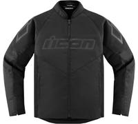 Icon Hooligan Giacca tessile moto, nero, Taglia XL