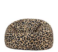 icon Kingston, pouf a sacco Kyoto, con stampa leopardata, grande poltrona a sacco per adulti con imbottitura inclusa, comoda sedia, arredamento per soggiorno e camera da letto