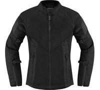 Icon Mesh AF 2023 Giacca tessile moto da donna, nero, Taglia XXL