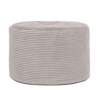 icon Milano Poggiapiedi, Pouf Poltrona per Adulti con Riempimento Inclusa, Tessuto Velluto a Coste, Piccola Pouf Sacco, Sgabello, Camera da Letto, Soggiorno, Mobili per il Soggiorno, Grigio