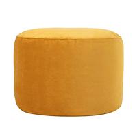 icon Milano Pouf Poggiapiedi, Giallo, Velluto, Poltrona Sacco con Riempimento Incluso, Pouf Sacco, Camera da Letto, Soggiorno, Mobili Soggiorno