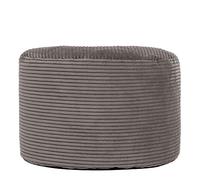 icon Frankie Cordone Pouf Poltrona Sacco Pouf, Carbone, 55cm x 35cm, Pouf a Pouf Poltrona Sacco in Cordoncino Jumbo, Poggiapiedi per Zone Giorno con Riempimento Incluso