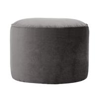 icon Milano Pouf Poggiapiedi, Grigio Scuro, Velluto, Poltrona Sacco con Riempimento Incluso, Pouf Sacco, Camera da Letto, Soggiorno, Mobili Soggiorno