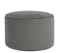 icon Milano Pouf Poggiapiedi, Pouf Velluto Sgabello e Riempimento, Grigio | Prodotto in Europa, Piccolo Pouf Sacco, Tessuto di Velluto Morbido, Pouf Sgabello per Camera da Letto e Soggiorno