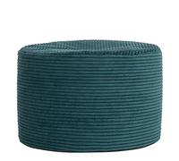 icon Milano Pouf Poggiapiedi, Verde Acqua, Velluto a Coste, Poltrona Sacco con Riempimento Incluso, Pouf Sacco, Camera da Letto, Soggiorno, Mobili Soggiorno