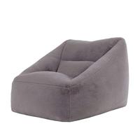 icon Natalia Poltrona a sacco, grigio chiaro, pelliccia sintetica, grande pouf per adulti con imbottitura inclusa, comoda sedia, poltrona, soggiorno, arredamento per soggiorno, camera da letto