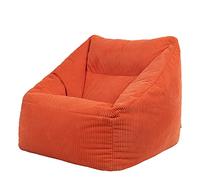 icon Natalia Pouf Poltrona, Arancia, Velluto a Coste, Grande Pouf Sacco con Riempimento Incluso, Comoda Poltrona, Poltrona Sacco, Camera da Letto, Soggiorno, Mobili Soggiorno