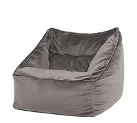 icon Natalia Pouf Poltrona, Grigio Scuro, Sedia Velluto, Grande Pouf Sacco con Riempimento Incluso, Poltrona Sacco, Camera da Letto, Soggiorno, Mobili Soggiorno