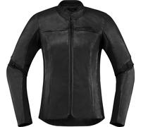 Icon Overlord Giacca donna in pelle moto, nero, taglia XS per donne