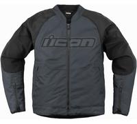 Icon Overlord3 Giacca tessile moto, Grigio scuro/nero, Taglia M
