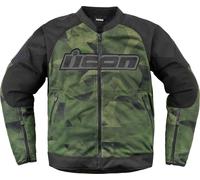 Icon Overlord3 Mesh Camo Giacca tessile moto, nero-verde, taglia 2XL per maschi