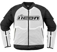 Icon Overlord3 Mesh, giacca in tessuto L male Bianco/Nero