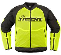 Icon Overlord3 Mesh, giacca in tessuto L male Giallo Fluo/Nero