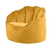 icon Sirena Pouf Poltrona, Giallo, Sedia Velluto, Grande Pouf Sacco con Riempimento Incluso, Poltrona Conchiglia, Camera da Letto, Soggiorno, Mobili Soggiorno