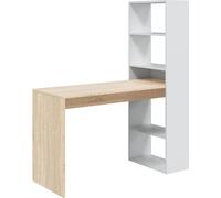 Dechome Scrivania con libreria Kit 504460 120x53x144 cm Bianco/Rovere