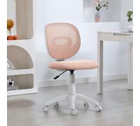 Icon Space Sedia da Ufficio Ergonomica in Tessuto a Rete Senza Braccioli Rosa