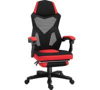Icon Space Sedia da Ufficio Ergonomica Reclinabile Tessuto Nero/Rosso