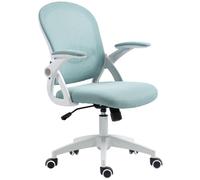 Icon Space Sedia Ergonomica con Ruote e Braccioli in Tessuto colore Azzurro