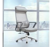 Icon Space Sedia Ergonomica Ruote Braccioli Poggiatesta Mesh Grigio Pasco