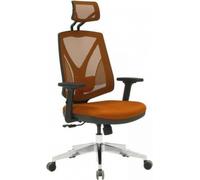 Icon Space Sedia Ergonomica Ruote Braccioli Poggiatesta Tessuto Mesh Cuoio Bella