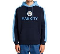 Icon Sports Manchester City - Felpa con Cappuccio da Uomo, con Licenza Ufficiale - Blu - XL
