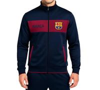 Icon Sports UEFA Champions League - Giacca ufficiale da uomo casual full zip Up Track Jacket World Soccer Club Training Top, Fc Barcelona Navy, Small