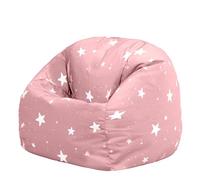 icon Stella Pouf Bambini, Rosa, Pouf Poltrona, Poltrona Sacco con Riempimento Incluso, Sedia Bambini, Mobili Camera da Letto