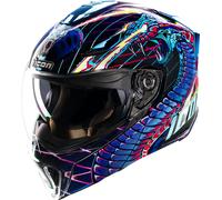 Icon Threshold Lazer Cobra, casco modulare M female Nero/Turchia/Fucsia