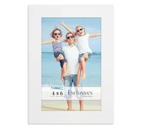 Icona Bay 10 x 15 cm cornice d'immagine bianca, Legno robusto fotogramma composito 10x15, design liscio, tavolo o montaggio a parete, esclusiva collezione