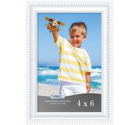 Icona Bay 10x15 cm Cornice per foto bianca, modanatura finemente dettagliata, cornice per foto contemporanea, montaggio a parete o da tavolo, collezione Inspirations