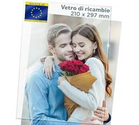 Icona Bay - 11.5x8 cm Vetro Rinforzato dal Calore di Ricambio per Cornice - Formato A4, Confezione da 2 - Vetro di Ricambio per Cornice 11.5 x 8 cm - Foglio di Copertura Semitemperato