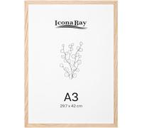 Icona Bay - Cornice in vero legno - A3-29,7x42 cm - Rovere naturale - Stile moderno - Solo da parete - Collezione Wood
