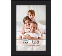 Icona Bay Cornice Nera 10x15 cm, Cornice in Legno Composito Stile Moderno, Montaggio su Tavolo o Parete, Collezione Bliss