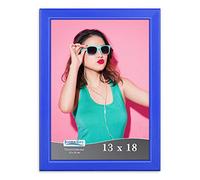 Icona Bay Cornice Portafoto 13x18 Blu, Cornice per Foto in Legno Massello Colorato in Stile Scandinavo, Collezione Pizzazz