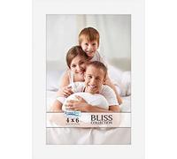 Icona Bay - Cornice portafoto in Bianco 10x15 cm - Cornice in legno composito in stile moderno - Tavolo o montaggio a parete - Collezione Bliss