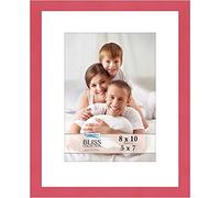Icona Bay - Cornice rossa 20x25 cm con passepartout rimovibile per foto 13x18 cm - Cornice in legno composito in stile moderno - Da tavolo o da parete - Collezione Bliss