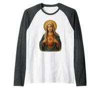 Icona cattolica della Santa Vergine Madre Maria Maglia con Maniche Raglan