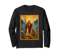 Icona cattolica di Mosè Che Divide Il Mar Rosso Maglia a Manica