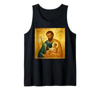 Icona cattolica di San Giuseppe con Cristo Bambino Canotta