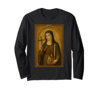 Icona cattolica di Santa Brigida d'Irlanda Maglia a Manica