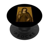 Icona cattolica di Santa Chiara d'Assisi PopSockets PopGrip Adesivo