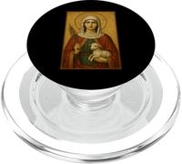 Icona cattolica di Sant'Agnese PopSockets PopGrip per MagSafe